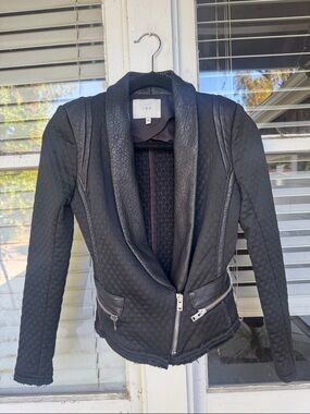 IRO Ashby Leather Trimmed Jacket
